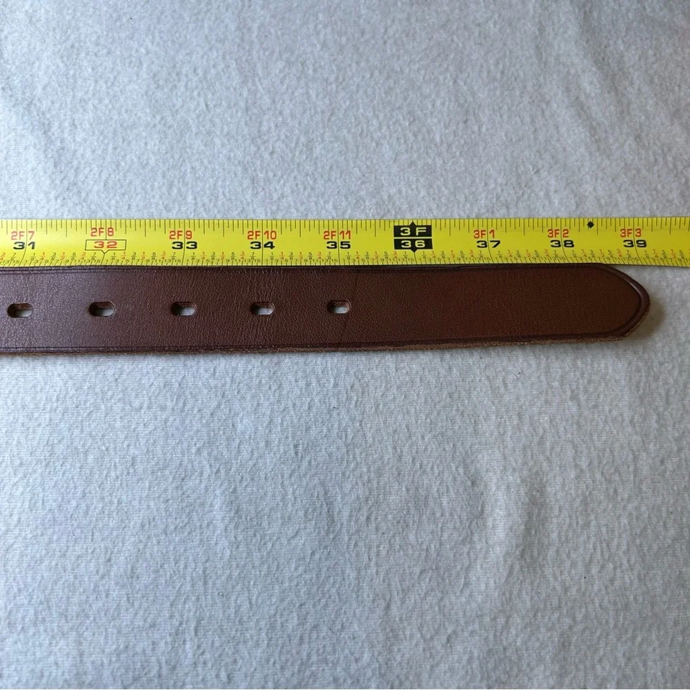 GAP Brown Leather Belt with Gold Buckle